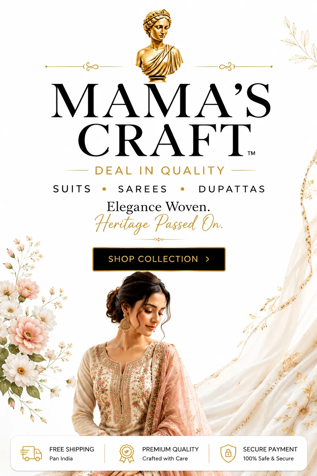 Mama's Craft Women's Boutique - Designer Suits, Sarees & Footwear